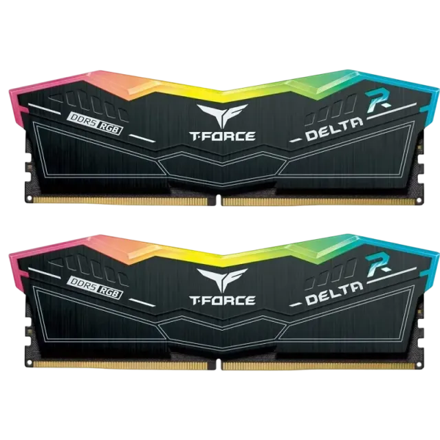 Оперативная память DDR5 32 Gb 6400 MHz Team Group T-FORCE DELTA RGB Black (FF3D532G6400HC40BDC01) модулей 2 шт. купить! 