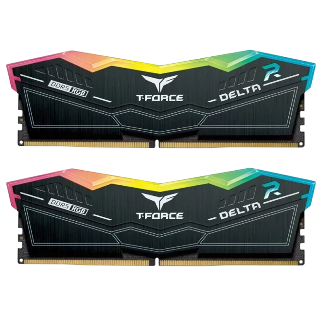 Оперативная память DDR5 32 Gb 6400 MHz Team Group T-FORCE DELTA RGB Black (FF3D532G6400HC40BDC01) модулей 2 шт. купить! 