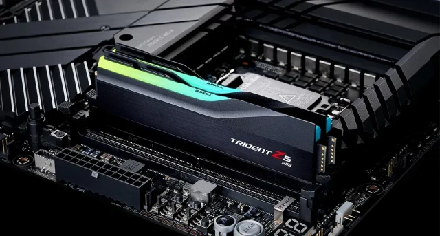 Оперативная память DDR5 64 ГБ 6000 МГц G.Skill TRIDENT Z5 RGB Black (F5-6000J3636F32GX2-TZ5RK) модулей 2 шт. купить! 