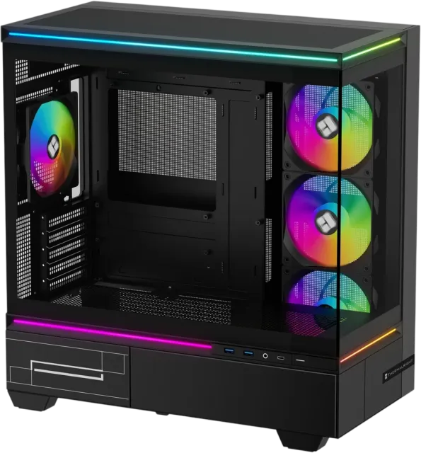 Компьютерный корпус Thermalright M10 FAN4-C TG ARGB Black (TRTLM10BF4C) купить! 