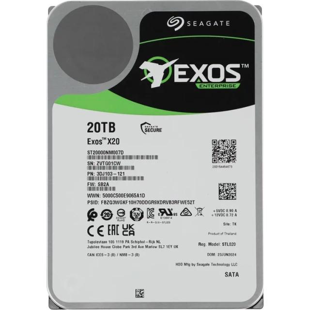 Жесткий диск Seagate 20000 EXOS X20 (ST20000NM007D) купить! 