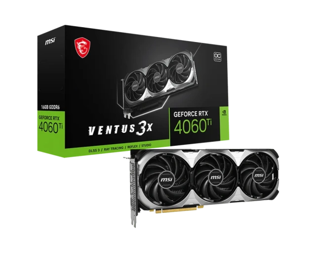 Видеокарта MSI GeForce RTX 4060 Ti VENTUS 3X OC (RTX 4060 Ti VENTUS 3X 16G OC), Retail купить! 