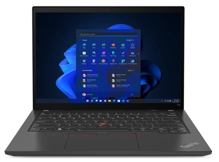 Ноутбук Lenovo ThinkPad T14p (Intel Core i9 13900H/14"/2240x1400/16Gb/SSD 512Gb/Iris Xe Graphics/Windows 11 Pro) Gray - фото