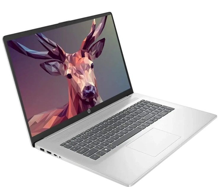 Ноутбук HP 17-cp3155cl (AMD Ryzen 5 7430U/17.3" Touchscreen 1600x900/64Gb/2Tb SSD/Wi-Fi/BT/Win 11 Pro) Silver - фото