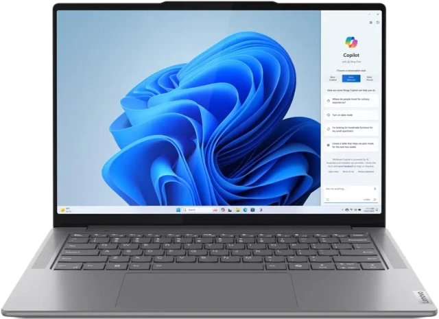 Ноутбук Lenovo Yoga Pro 7 14AHP9 (Ryzen 7 8845HS/14" 2.5K/16Gb/1 Тб SSD/RTX 3050/Win 11 Pro) 83E30001US, Серый - фото