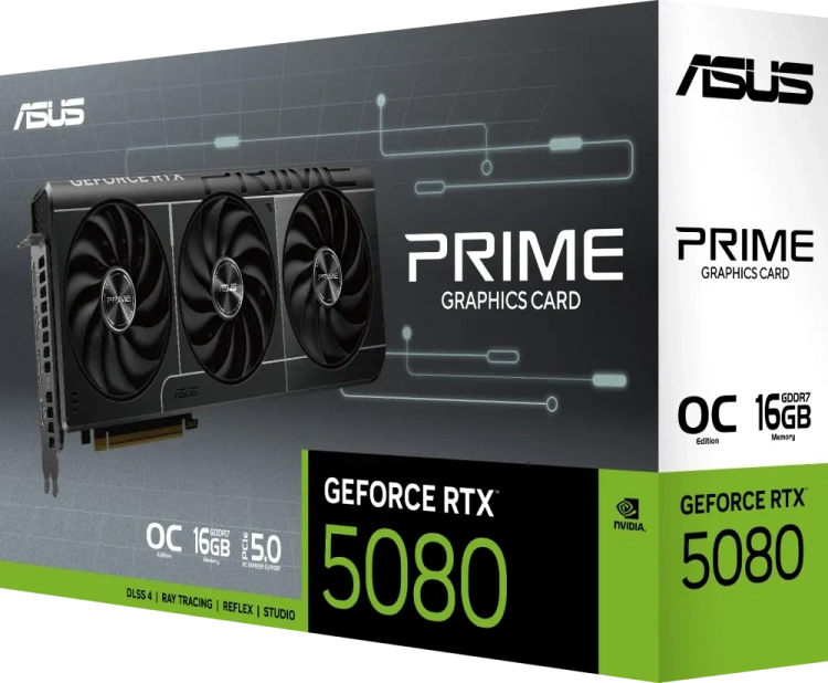 Видеокарта ASUS GeForce RTX 5080 PRIME OC 16Gb (PRIME-RTX5080-O16G), Retail купить! 