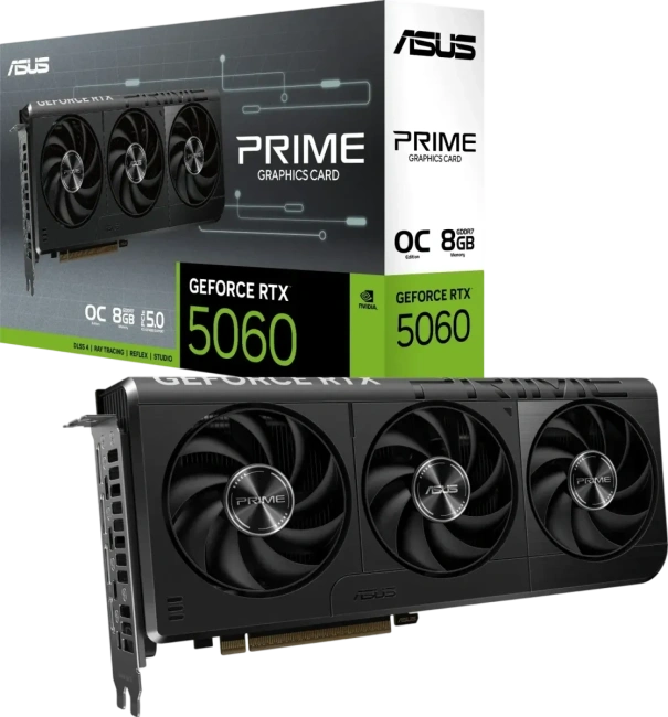 Видеокарта ASUS GeForce RTX 5060 PRIME OC Edition (PRIME-RTX5060-O8G), Retail купить! 