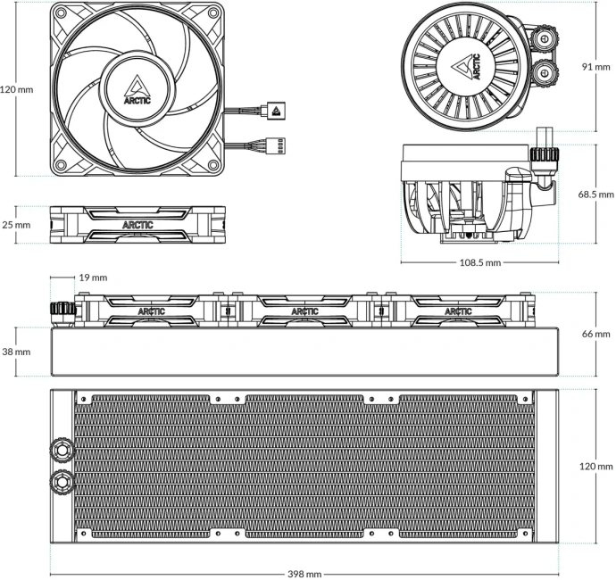 Система водяного охлаждения Arctic Cooling Liquid Freezer III Pro 360 ARGB White (ACFRE00188A) купить! 