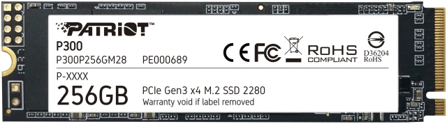 Твердотельный накопитель SSD 256 ГБ M.2 NVMe Patriot (P300P256GM28) купить! 