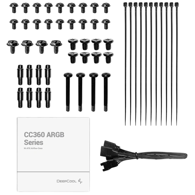 Компьютерный корпус Deepcool CC360 TG ARGB Black (R-CC360-BKAPM3-G-1) купить! 