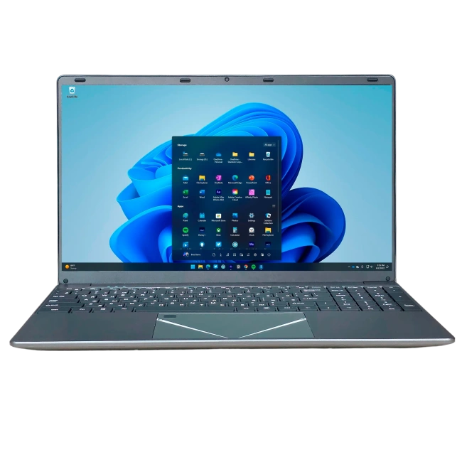 Ноутбук для работы и учебы HY159 (Intel N95/16"/1920x1200/16Gb/512GB SSD/Win 11 Pro) Серый - фото