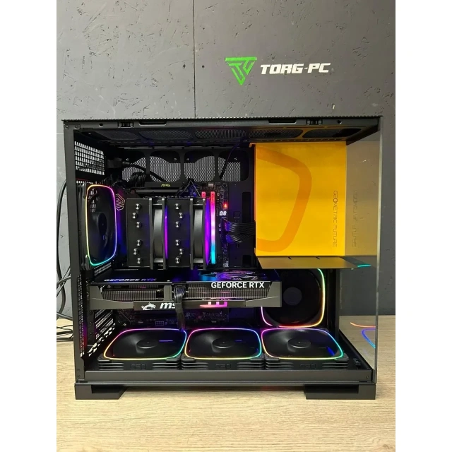 Игровой компьютер 992941 (Ryzen 9 9900X 4.4 ГГц/AMD X870/32 ГБ DDR5 6.0 ГГц/1024 ГБ SSD/RTX 5060 Ti 16 ГБ/Wi-Fi/850W/Geometric Future Model 5 ARGB Black Yellow) - купить по выгодной цене!