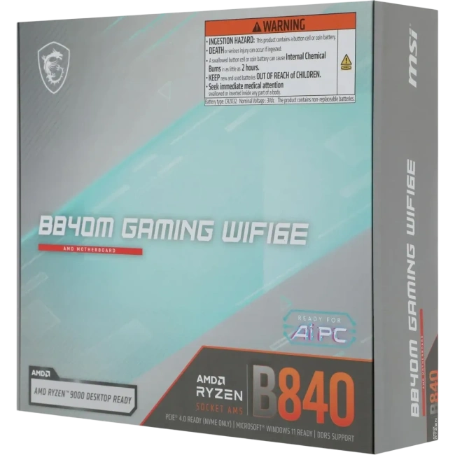 Материнская плата MSI B840M GAMING WIFI6E купить! 