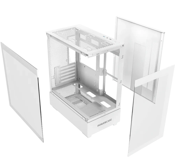 Компьютерный корпус Powercase Vision Micro M TG White (CVMMW-L0) купить! 