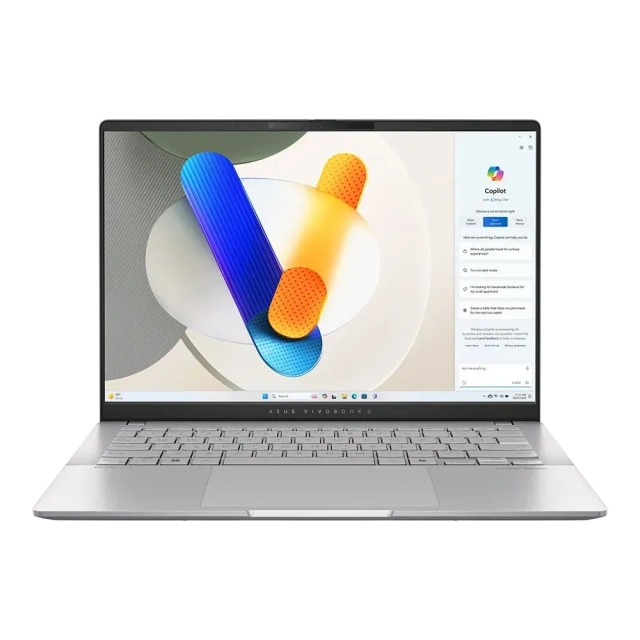 Ноутбук Asus VivoBook S14 M5406WA (AMD Ryzen AI 9 365/14.5" 2880x1800 OLED/24Gb/1Tb SSD/AMD Radeon 890M/Win 11 Home) Silver - фото