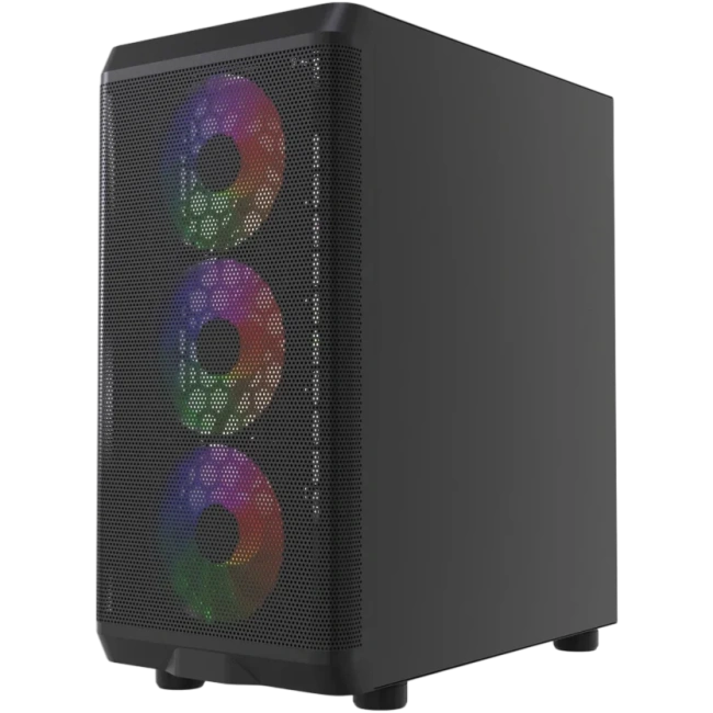 Компьютерный корпус Powercase Mistral Micro EM22 TG FRGB Black (CMMEM22B-L4) купить! 
