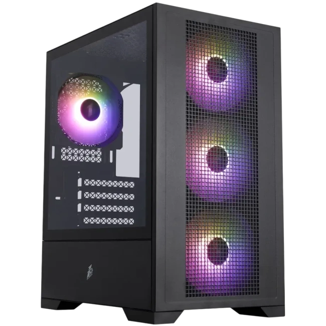 Компьютерный корпус 1STPLAYER Go2 ARGB Black (Go2-BK-4F7) купить! 
