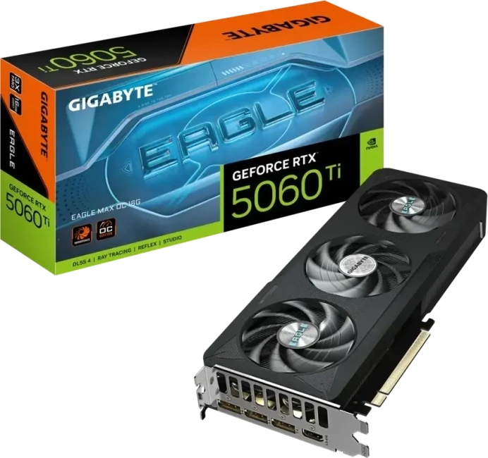 Видеокарта Gigabyte GeForce RTX 5060 Ti  EAGLE MAX OC 16Gb (GV-N506TEAGLEMAX OC-16GD) купить! 