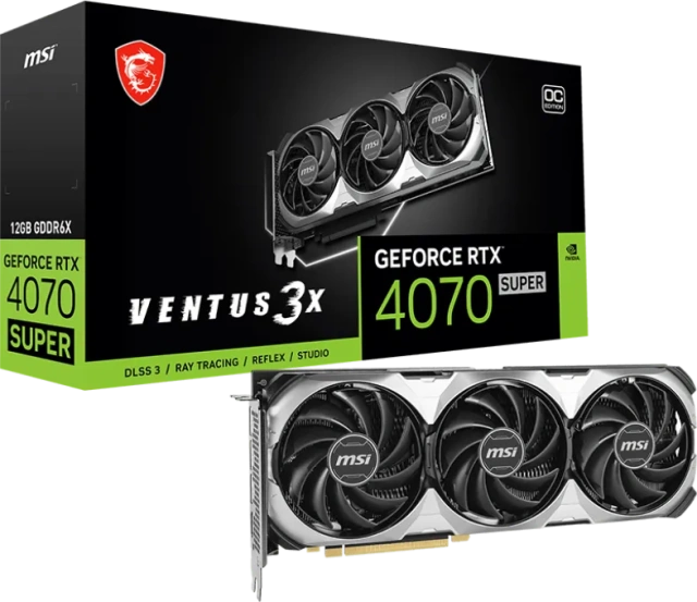 Видеокарта MSI GeForce RTX 4070 Super 12Gb (RTX 4070 SUPER 12G VENTUS 3X OC) купить! 