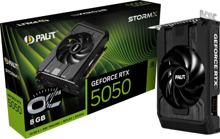 Видеокарта Palit GeForce RTX 5050 StormX OC 8Gb (NE65050T19P1-GB2070F) купить! 
