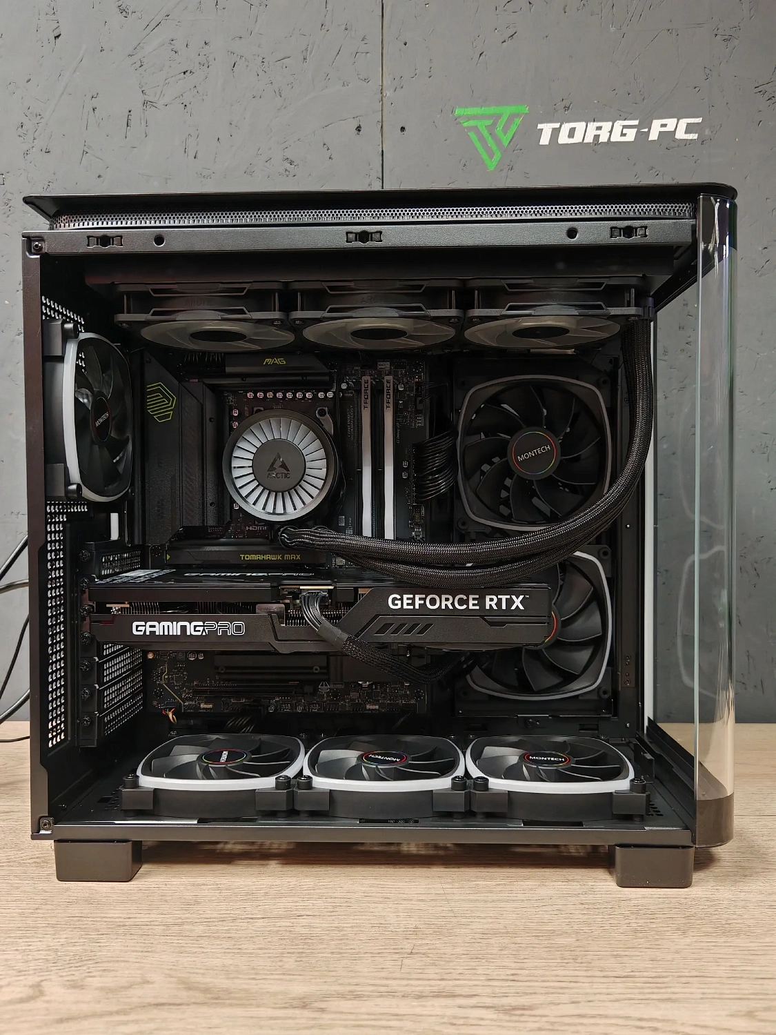 Игровой компьютер 992954 (Core Ultra 7 265KF 3.9 ГГц/Intel B860/32 ГБ DDR5 6.0 ГГц/1024 ГБ SSD/RTX 5060 Ti 16 ГБ/Wi-Fi/850W/Montech KING 95 PRO ARGB Black)