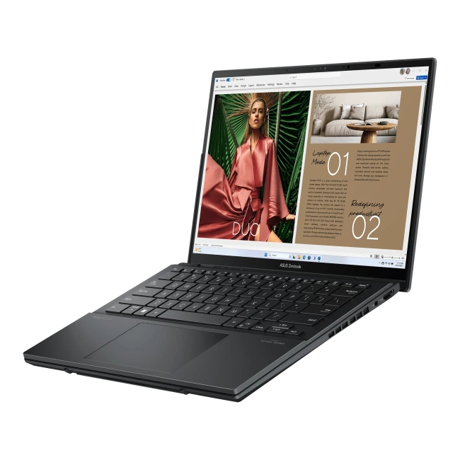 Ноутбук Asus Zenbook Duo OLED (2024) UX8406MA (Ultra 9 185H/Dual 14"/2880x1800/OLED Touch 120Hz/32Gb/1024Gb SSD/Intel Arc Graphics/Win 11 Home) Gray - фото