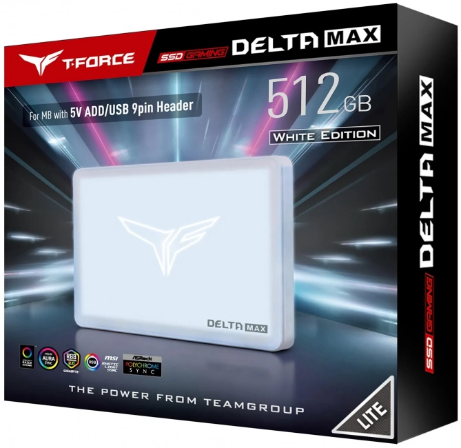 Твердотельный накопитель SSD 512 ГБ 2.5" SATA Team Group T-FORCE DELTA MAX RGB LITE White (T253TM512G0C425) купить! 