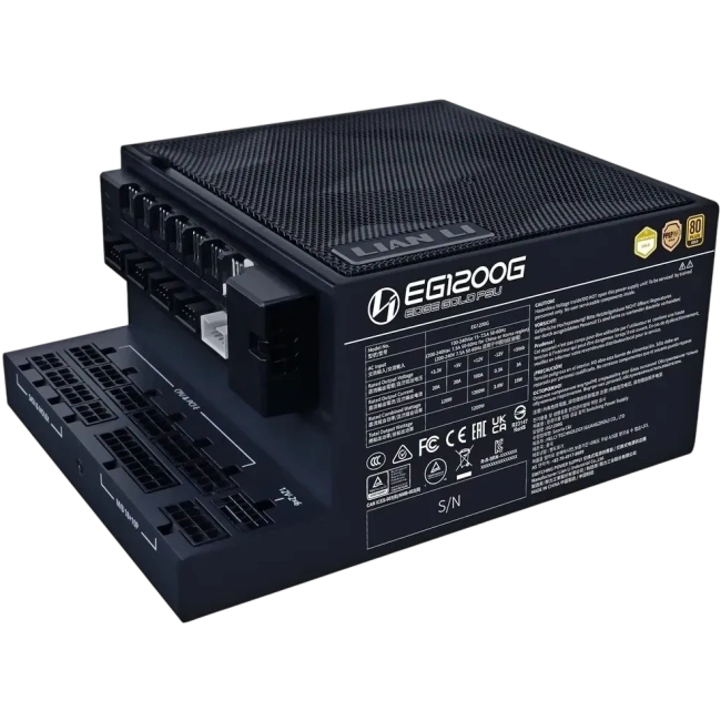 Блок питания Lian Li 1200W EG1200G Black (G9P.EG1200G.BH00.RU) 16 Pin (PCIe 5.0 Connector Cable Details) купить! 