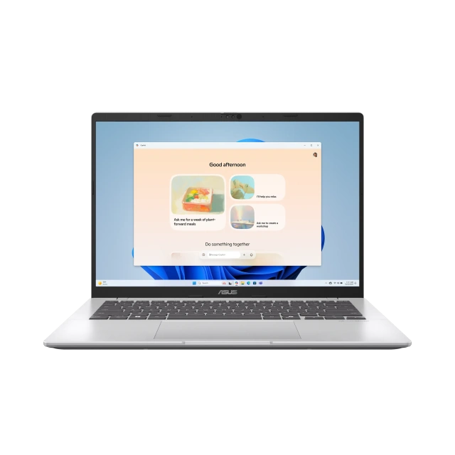 Ноутбук Asus VivoBook 14 X1407QA-BS56 (Snapdragon X X126100/14" WUXGA/16Gb/512Gb SSD/Adreno GPU/Win 11 H) Silver - фото