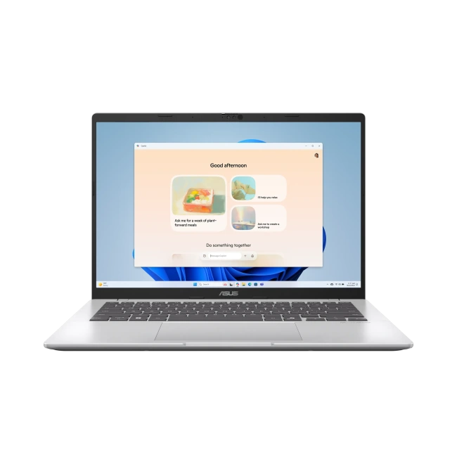 Ноутбук Asus VivoBook 14 X1407QA-BS56 (Snapdragon X X126100/14" WUXGA/16Gb/512Gb SSD/Adreno GPU/Win 11 H) Silver - фото