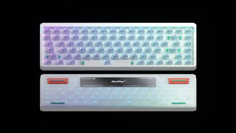 Фото - Механическая клавиатура Nuphy AIR75v2 grey радиоканал/bluetooth (беспроводная) Русская раскладка