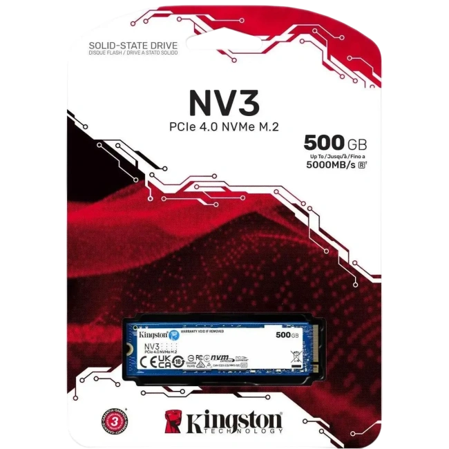 Твердотельный накопитель Kingston 500 Gb NV3 (SNV3S/500G) купить! 