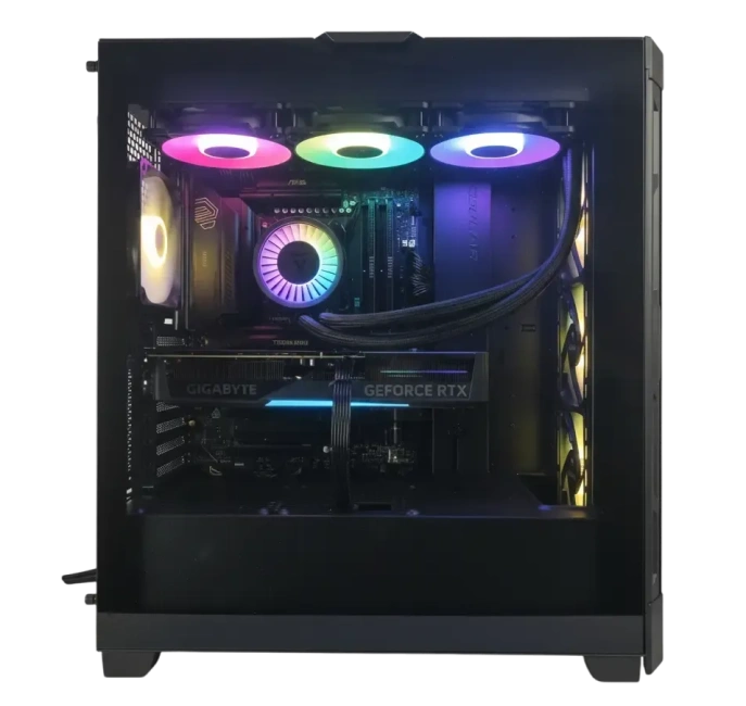 Игровой компьютер 989681 (Ryzen 7 7800X3D 4,2 ГГц/AMD B850/32 ГБ DDR5 6 ГГц/1024 ГБ SSD/RTX 4070 12 ГБ/Wi-Fi/1000W/Cougar AIRFACE PRO RGB Black) - купить по выгодной цене!