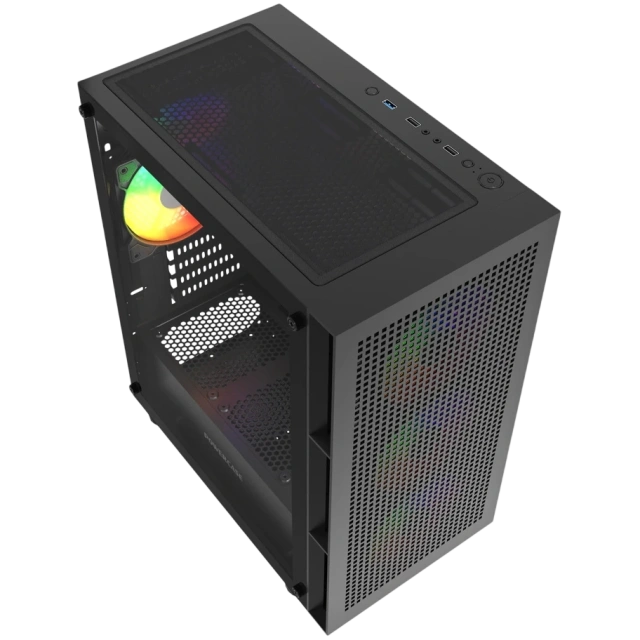 Компьютерный корпус Powercase Mistral Micro EM17 ARGB Black (CMMEM17B-A4) купить! 