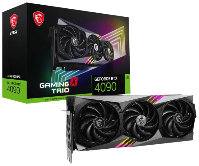 Видеокарта MSI GeForce RTX 4090 GAMING X TRIO 24G (RTX 4090 GAMING X TRIO 24GB), Retail купить! 