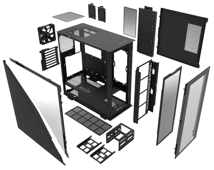 Компьютерный корпус Thermaltake DIVIDER 300 TG CA-1S2-00M1WN-00 Black купить! 