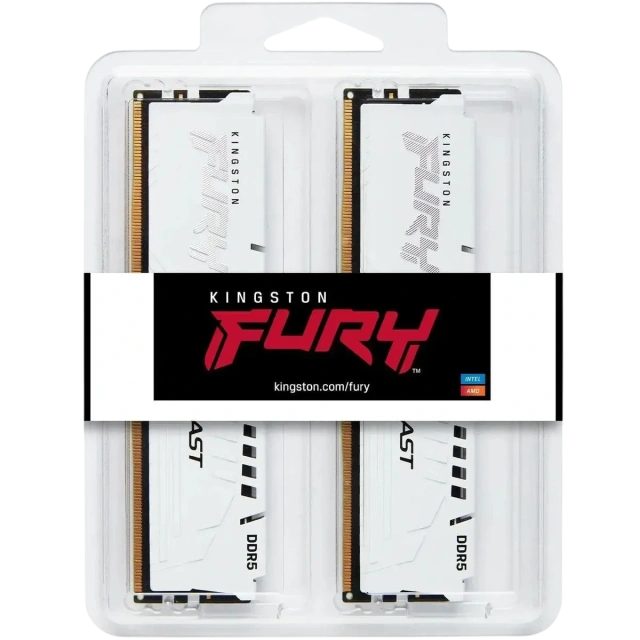 Оперативная память DDR5 64 Gb 6400 MHz Kingston FURY Renegade White (KF564C32BWK2-64) купить! 