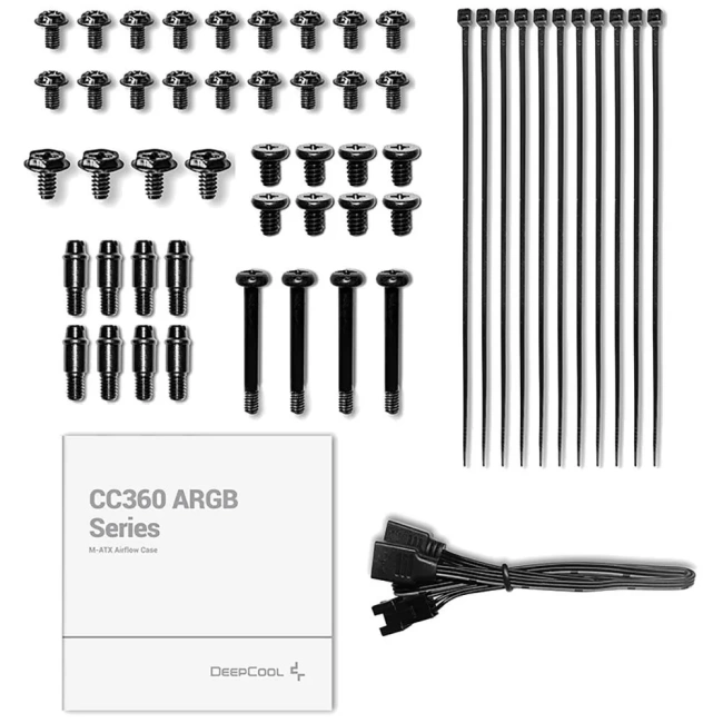 Компьютерный корпус Deepcool CC360 TG ARGB Black (R-CC360-BKAPM3-G-1) купить! 