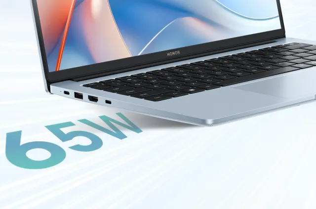 Ноутбук HONOR MagicBook X14 Plus (Core 5 220H/14"/2880x1800/32Gb/2Тб/Win 11 Home) Синий - фото