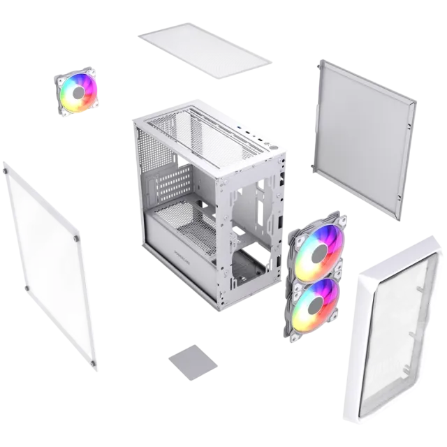 Компьютерный корпус Powercase Mistral Micro A3W TG ARGB V2 White (CMMAW-A3-V2) купить! 