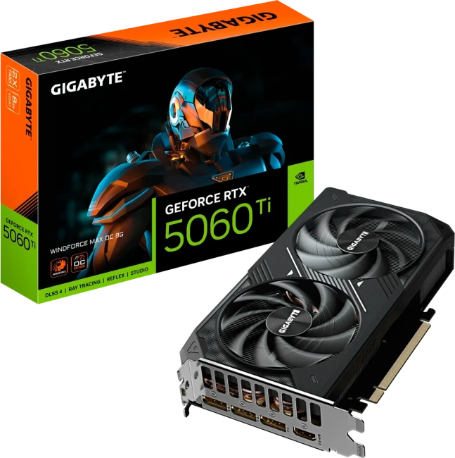 Видеокарта Gigabyte GeForce RTX 5060 Ti  WINDFORCE MAX OC 8Gb (GV-N506TWF2MAX OC-8GD), Retail купить! 