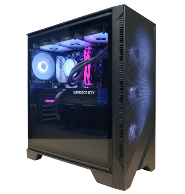 Игровой компьютер 989714 (Ryzen 7 9800X3D 4,7 ГГц/AMD B850/32 ГБ DDR5 6 ГГц/1024 ГБ SSD/RTX 5070 12 ГБ/Wi-Fi/1000W/MSI MAG FORGE 320R AirFlow TG ARGB) - купить по выгодной цене!