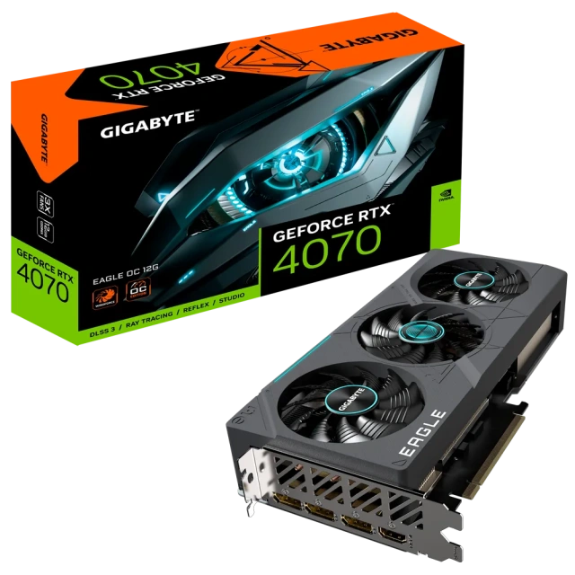 Видеокарта GIGABYTE GeForce RTX 4070 EAGLE OC 12G (GV-N4070EAGLE OC-12GD) купить! 