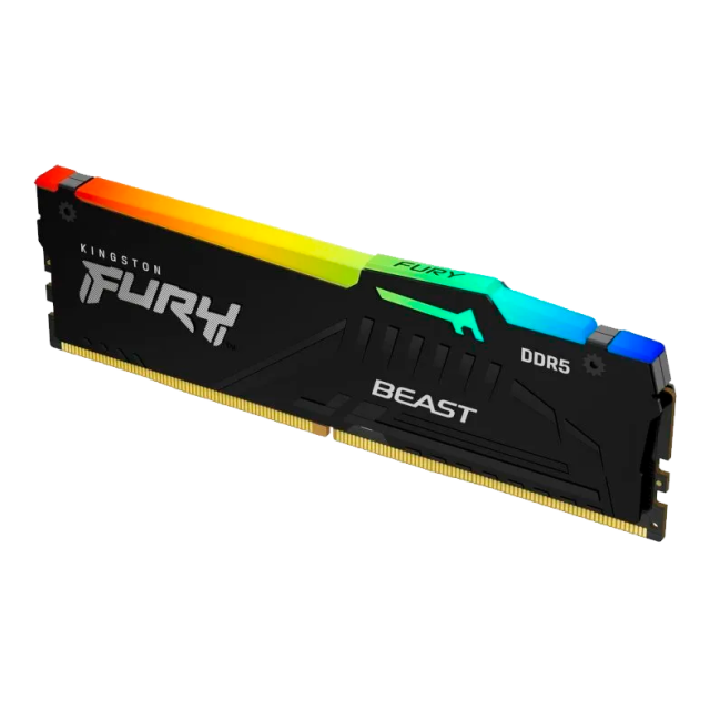 Оперативная память DDR5 8 ГБ 5600 МГц Kingston FURY Beast Black RGB (KF556C40BBA-8) модулей 1 шт. купить! 