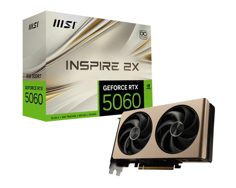 Видеокарта MSI GeForce GeForce RTX 5060 8G INSPIRE 2X OC (G506-8I2C), Retail купить! 