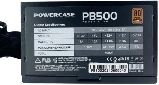 Блок питания Powercase 500W PB500 Black (PS-500B-DC) купить! 