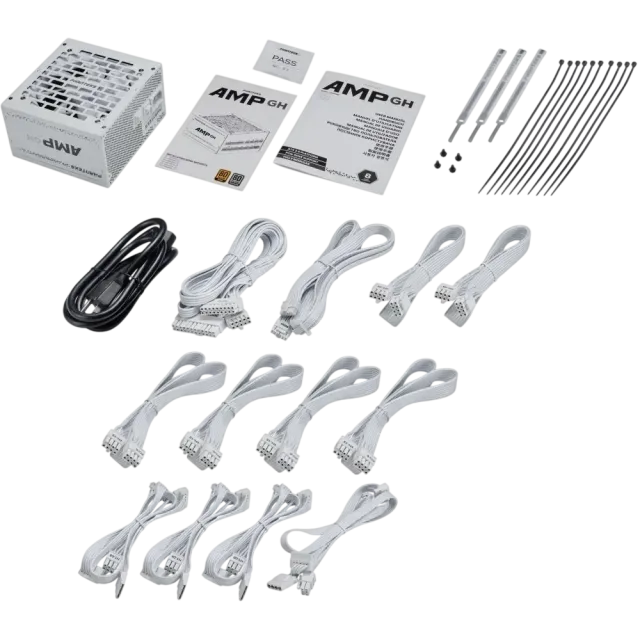 Блок питания Phanteks 850W AMP GH White (PH-P850GH_WT01) 16 Pin (PCIe 5.0 Connector Cable Details) купить! 