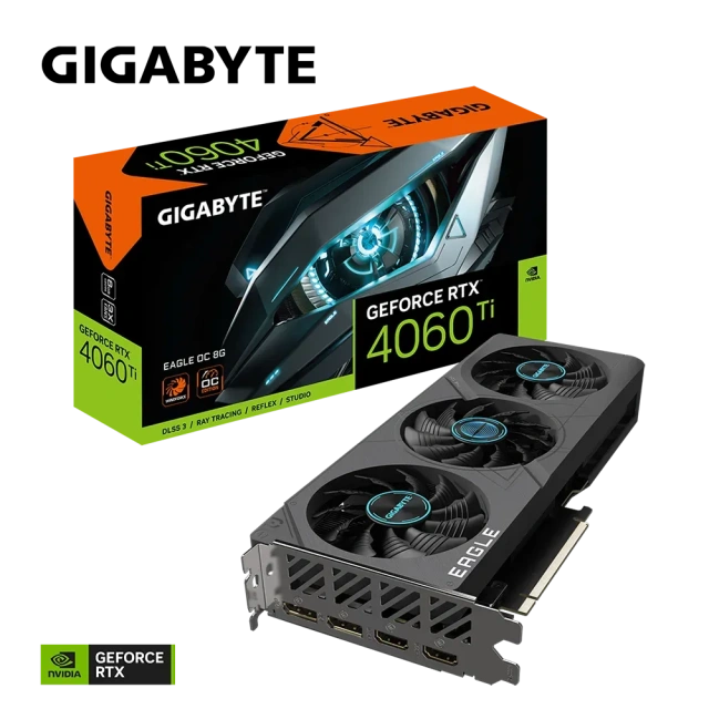 Видеокарта GIGABYTE GeForce RTX 4060 Ti EAGLE OC (GV-N406TEAGLE OC-8GD), Retail купить! 