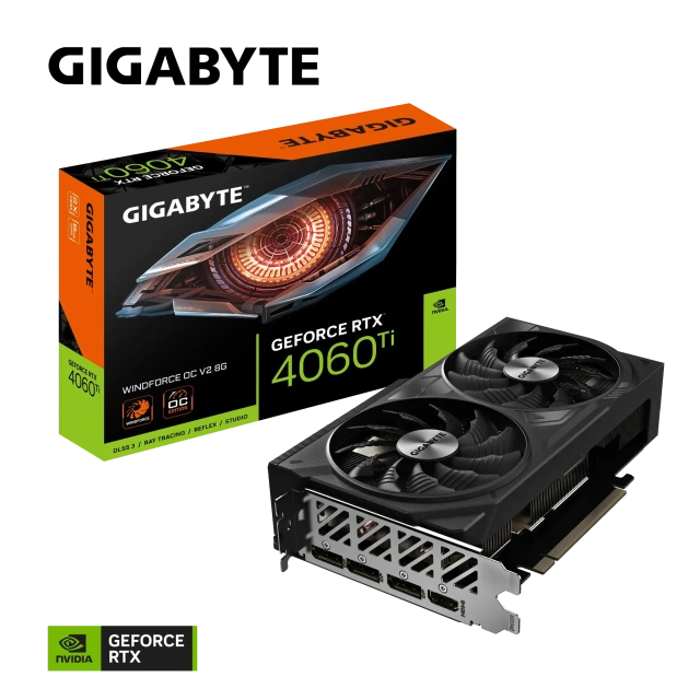 Видеокарта Gigabyte GeForce RTX 4060 Ti 8Gb (GV-N406TWF2OCV2-8GD), Retail купить! 