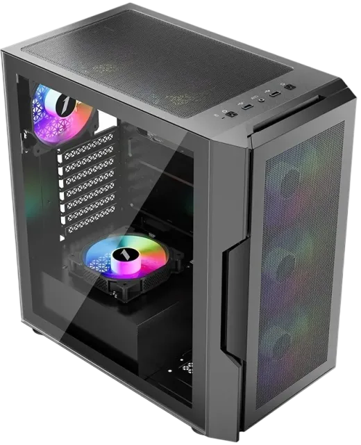 Компьютерный корпус 1STPLAYER TRILOBITE T7-P RGB Black (T7-P-BK-4F1) купить! 